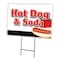 Signmission Hot Dogs & Soda Combo Yard & Stake outdoor plastic coroplast window, C-1824-DS-Hot Dogs & Soda Combo C-1824-DS-Hot Dogs & Soda Combo - alternate 1